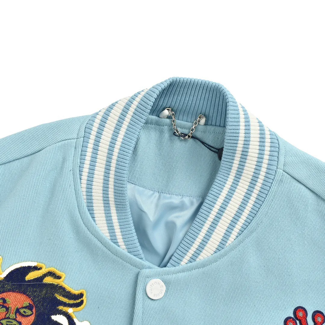 Louis Vuitton/Louis Vuitton 24Fw Yayoi Kusama joint sunfish baseball jacket
